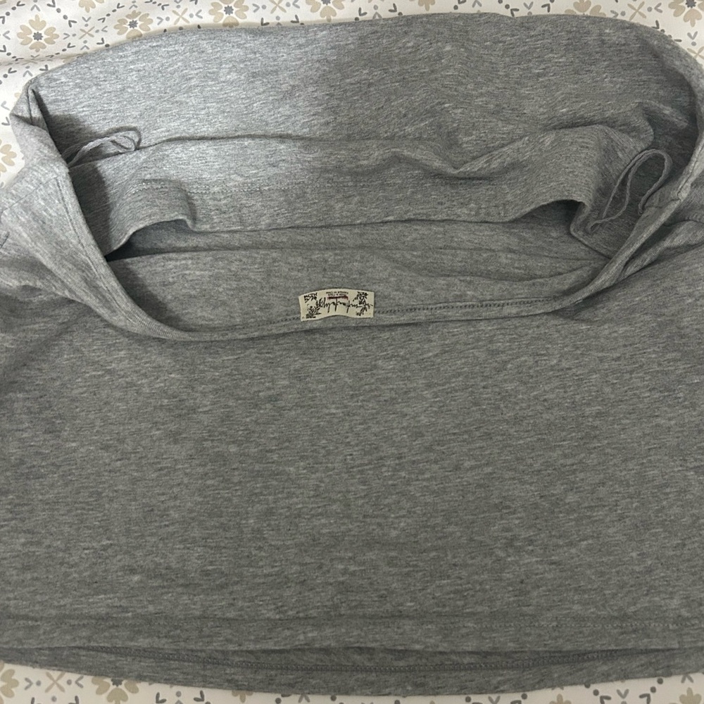 Free People Gray Ribbed Tank Top - Picture 2 of 3